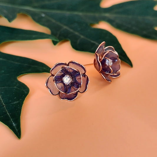 Cora Ear Stud Dark Blue