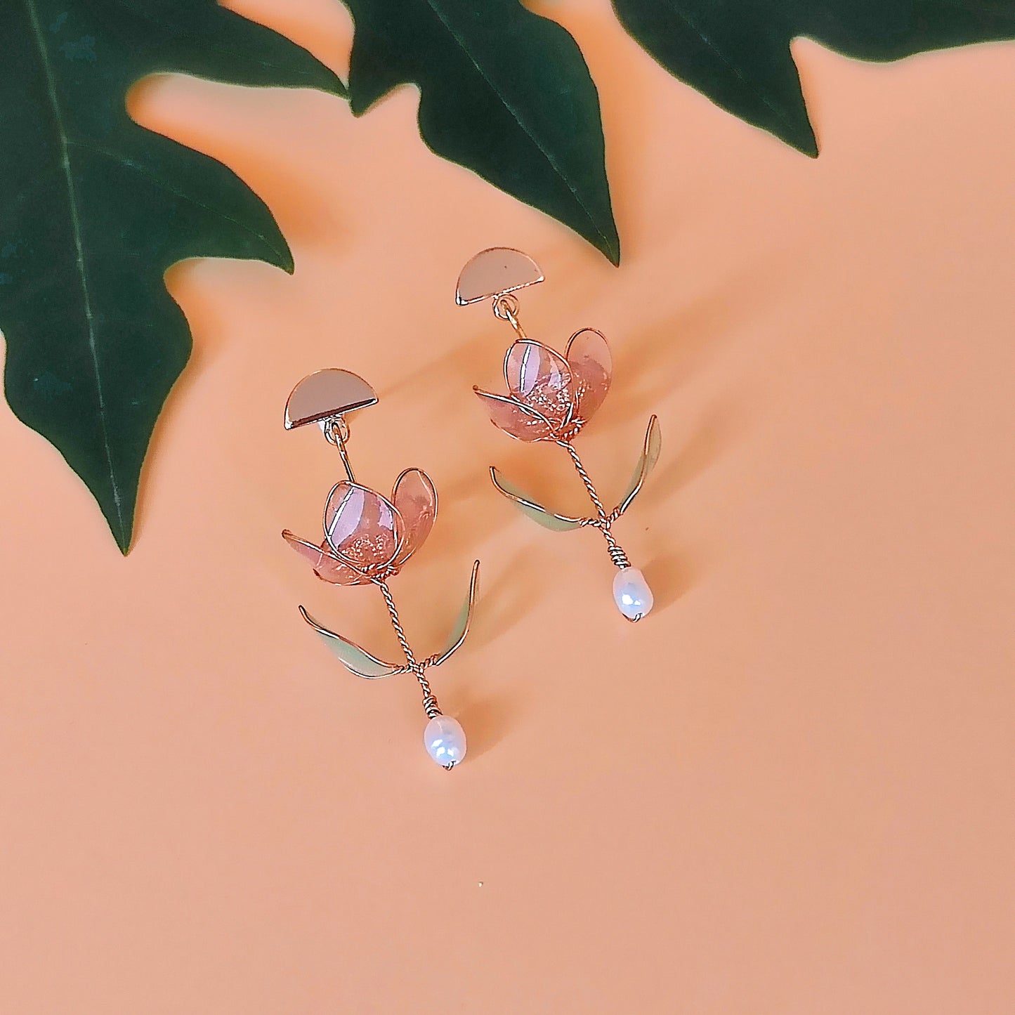 Anthea Earrings (Pink)