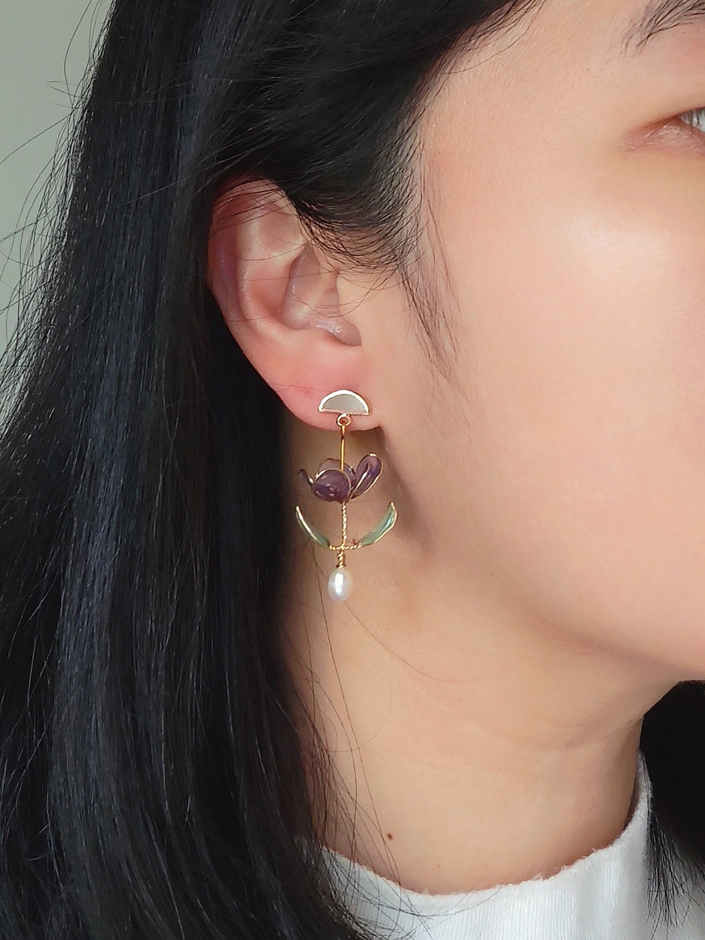 Anthea Earrings (Purple)