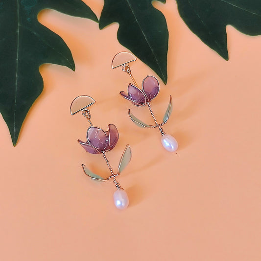 Anthea Earrings (Purple)