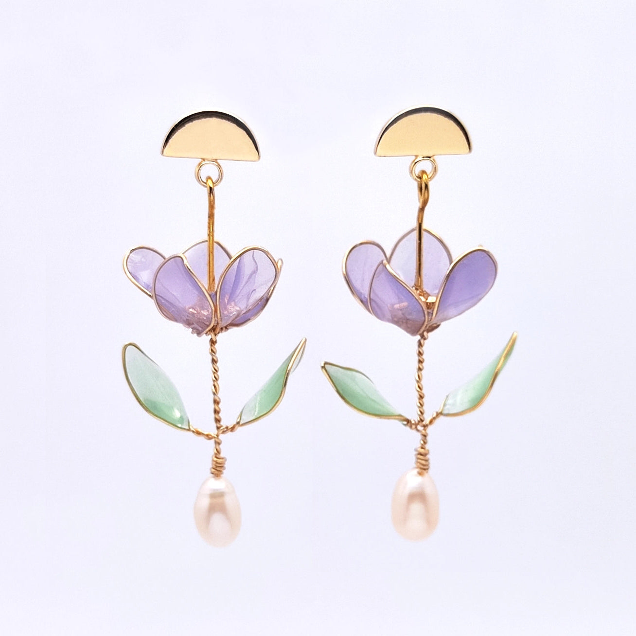 Anthea Earrings (Purple)