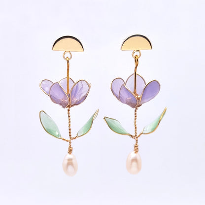 Anthea Earrings (Purple)