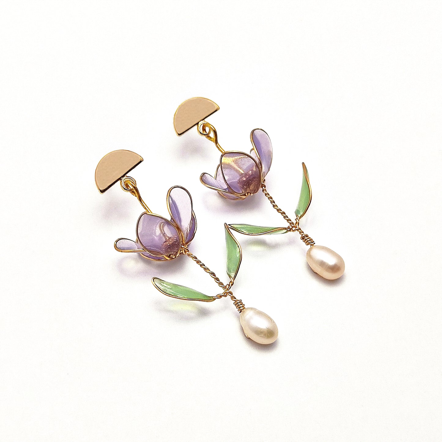 Anthea Earrings (Purple)