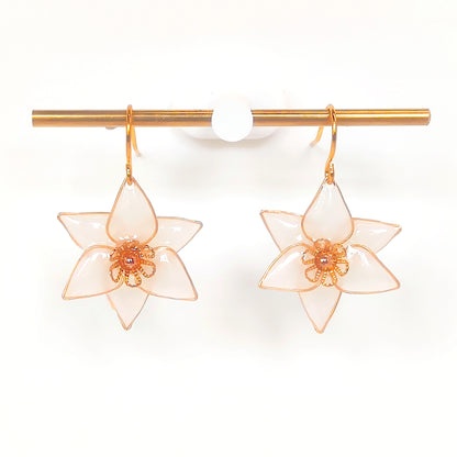 Egeria Earrings White (Gold)