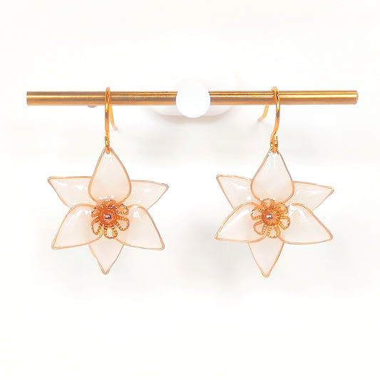 Egeria Earrings White (Gold)