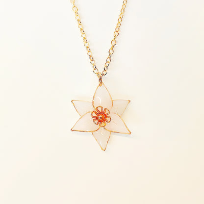 Egeria Necklace White (Gold)