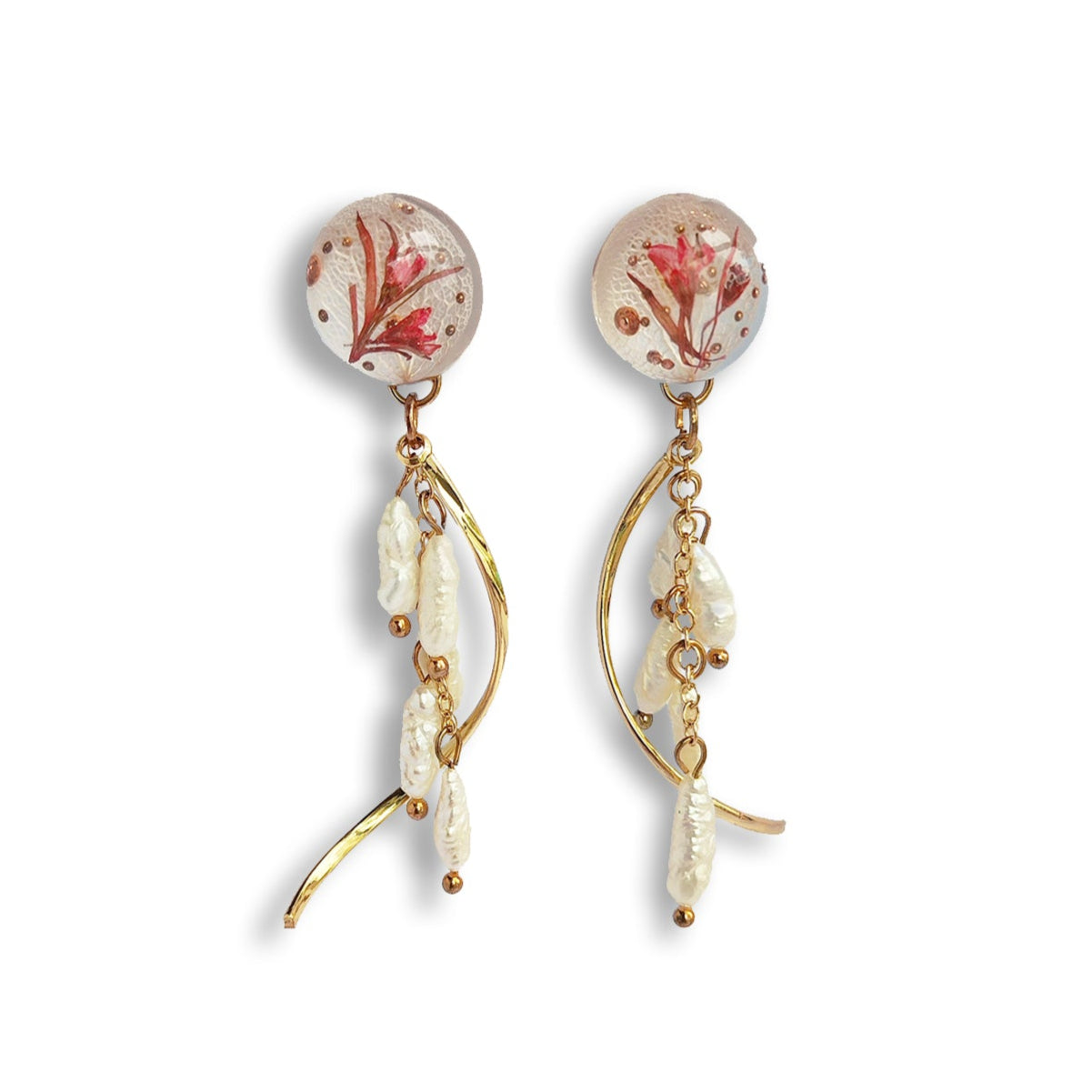 Salacia Earrings With Pearls (Round)