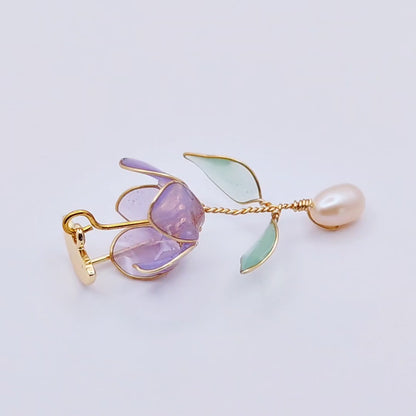 Anthea Earrings (Purple)